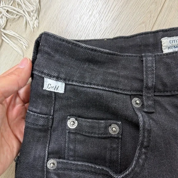 Citizens of Humanity Liya High Rise Crop Jeans Washed Black Size 24 - Picture 5 of 13